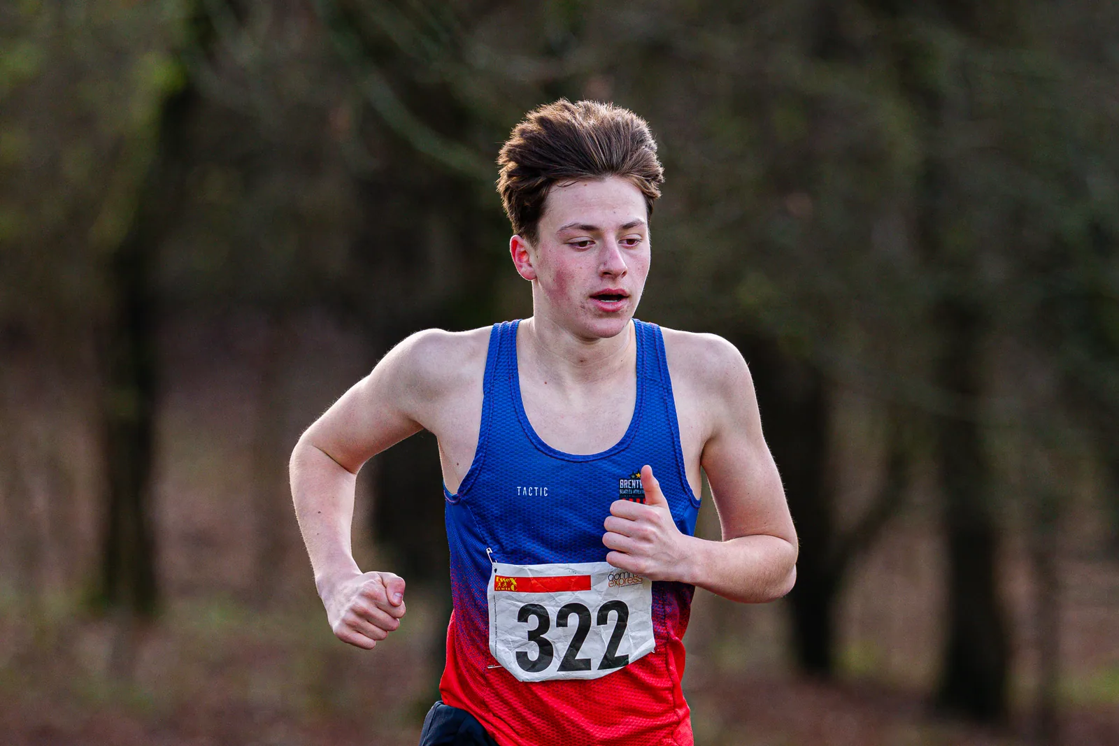 Brentwood Beagles athletes at the Essex League Cross Country, Hilly Fields, Colchester, 10 January 2026