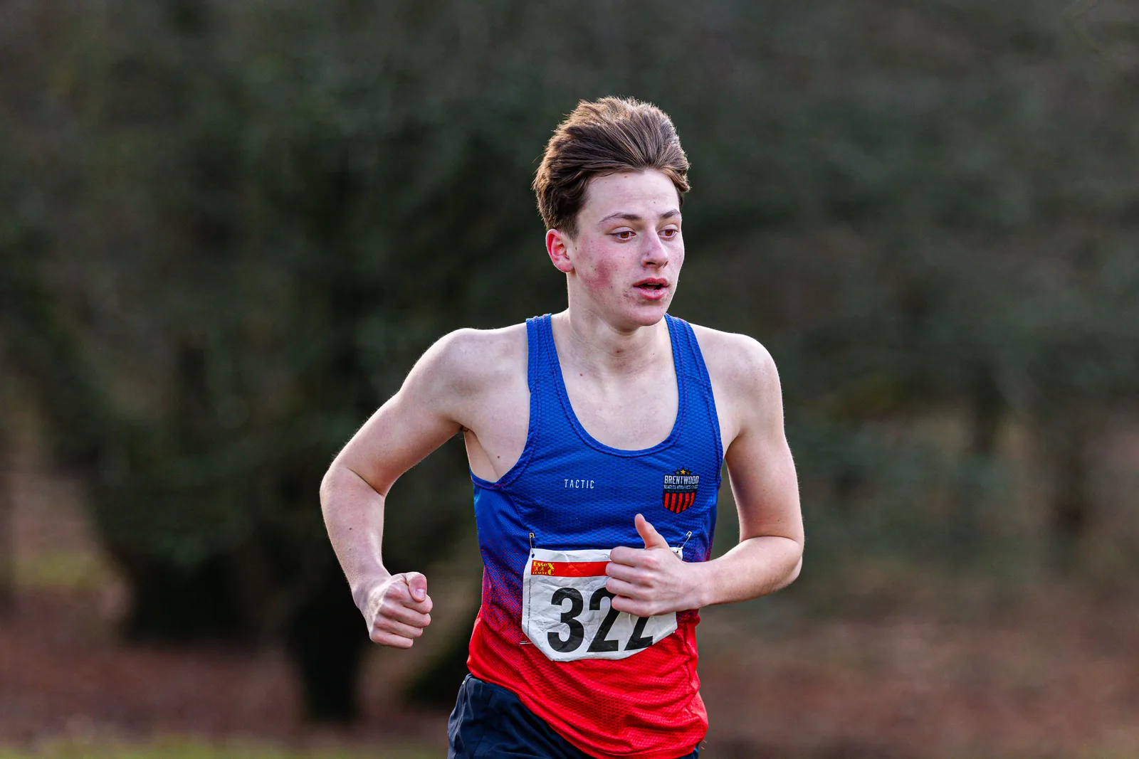 Brentwood Beagles athletes at the Essex League Cross Country, Hilly Fields, Colchester, 10 January 2026