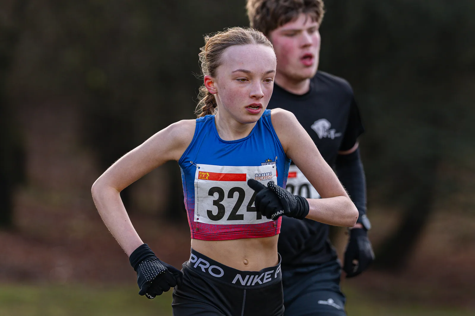 Brentwood Beagles athletes at the Essex League Cross Country, Hilly Fields, Colchester, 10 January 2026