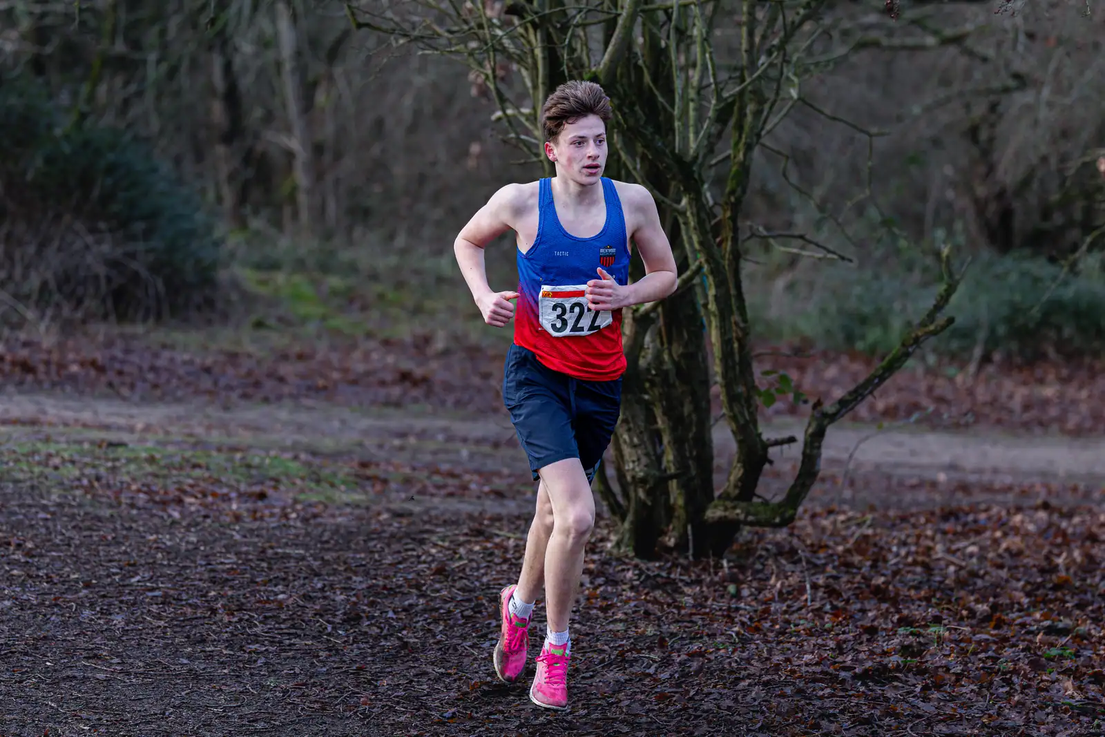 Brentwood Beagles athletes at the Essex League Cross Country, Hilly Fields, Colchester, 10 January 2026