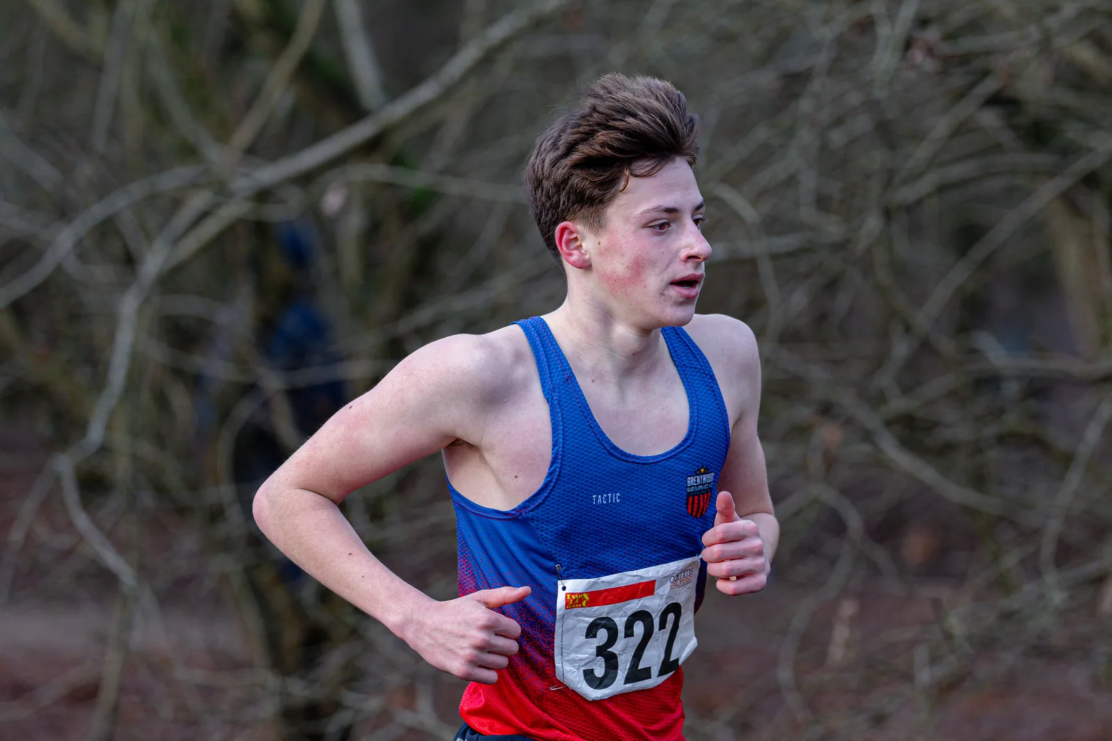 Brentwood Beagles athletes at the Essex League Cross Country, Hilly Fields, Colchester, 10 January 2026