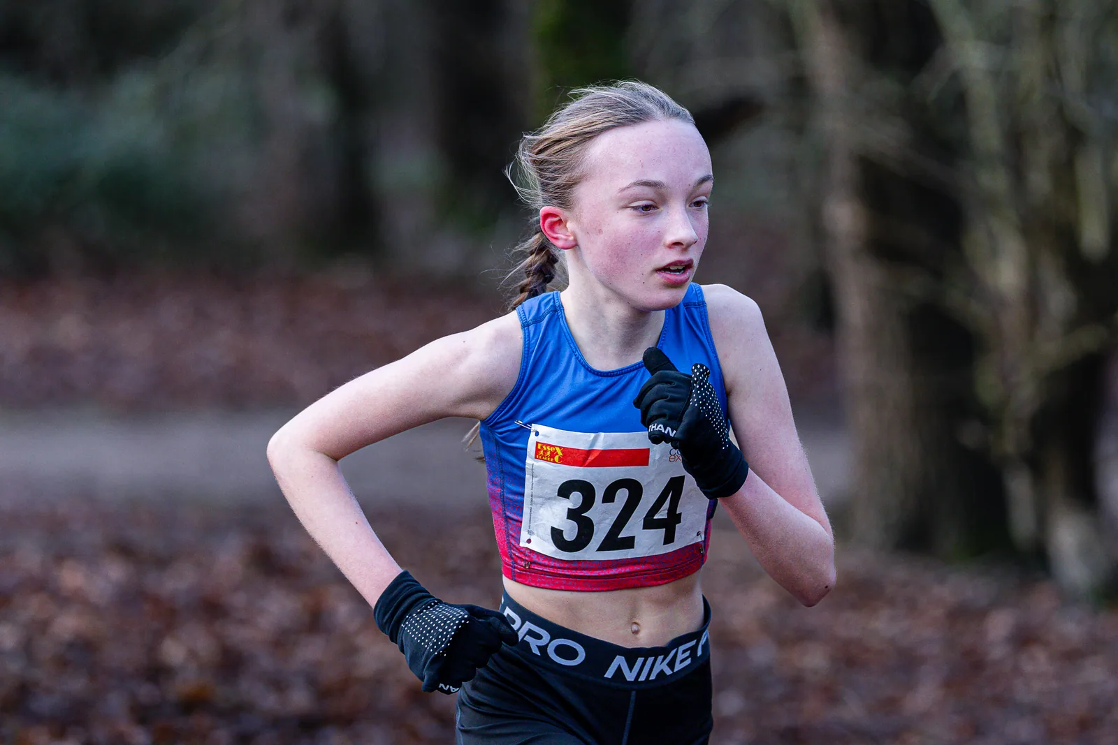 Brentwood Beagles athletes at the Essex League Cross Country, Hilly Fields, Colchester, 10 January 2026
