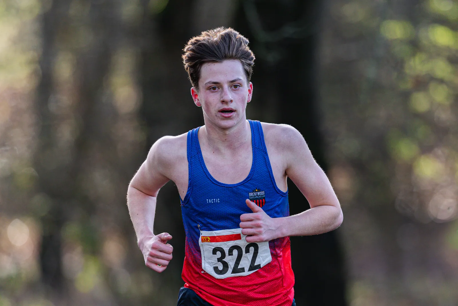 Brentwood Beagles athletes at the Essex League Cross Country, Hilly Fields, Colchester, 10 January 2026