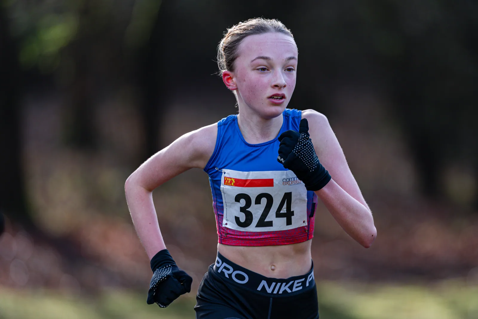 Brentwood Beagles athletes at the Essex League Cross Country, Hilly Fields, Colchester, 10 January 2026