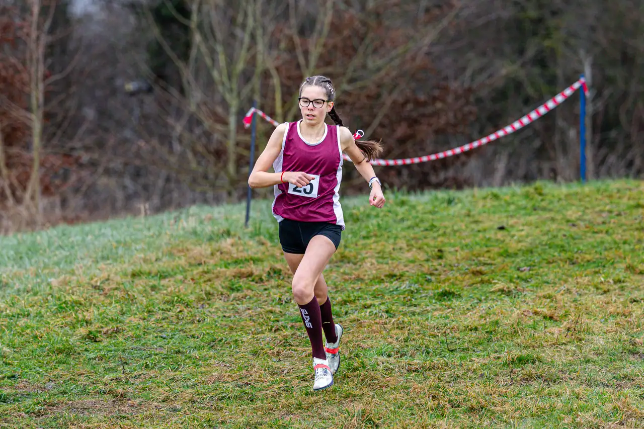 Brentwood Beagles athletes at the Essex Schools Cross Country Championships, Writtle, 17 January 2026