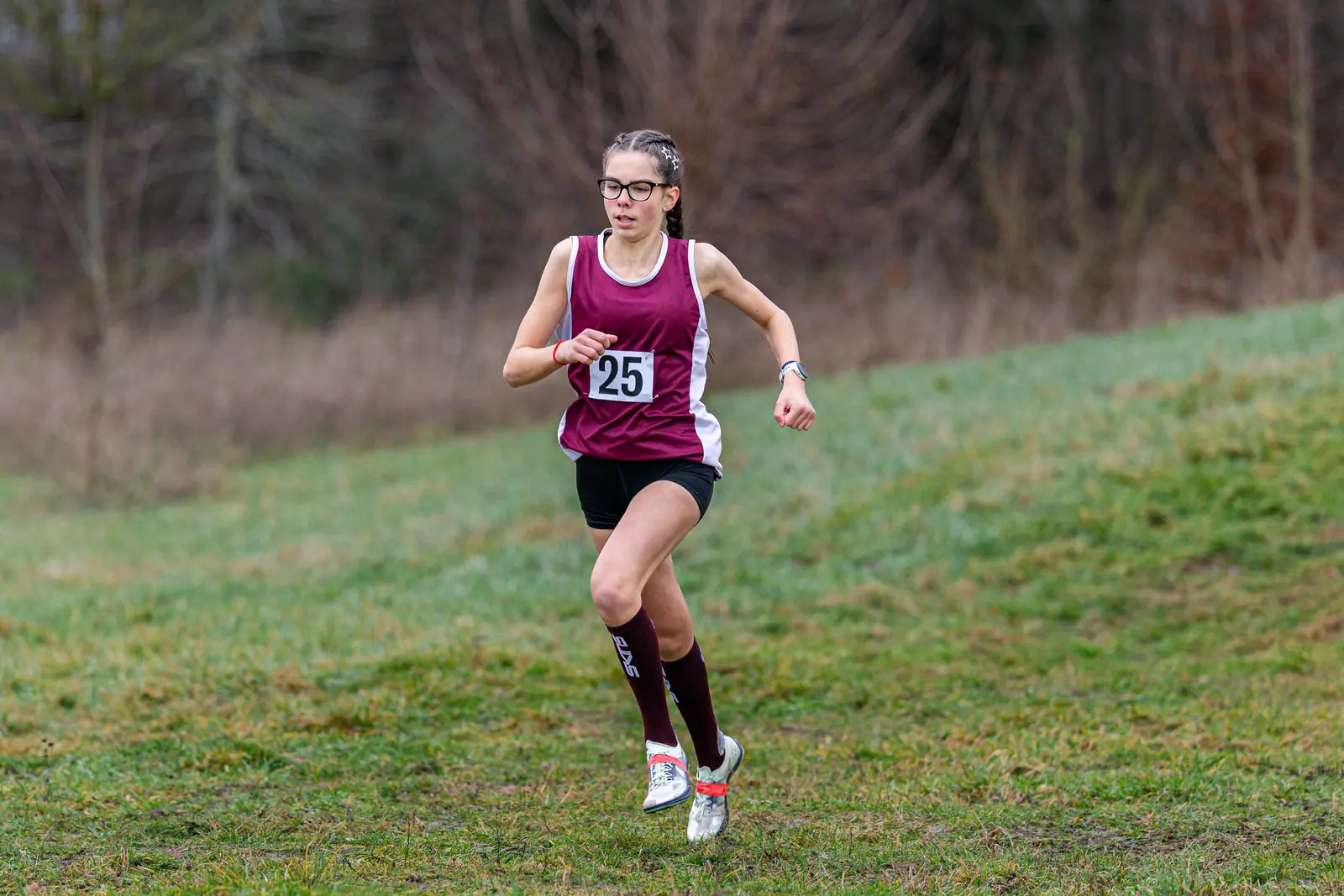 Brentwood Beagles athletes at the Essex Schools Cross Country Championships, Writtle, 17 January 2026