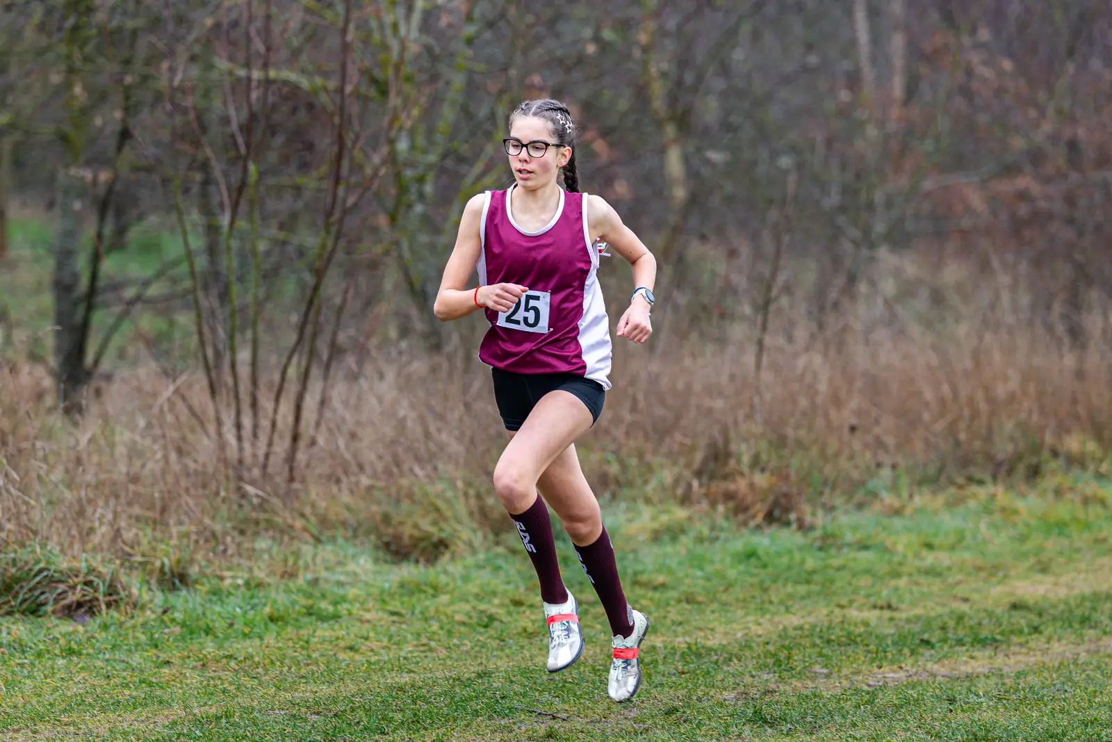 Brentwood Beagles athletes at the Essex Schools Cross Country Championships, Writtle, 17 January 2026