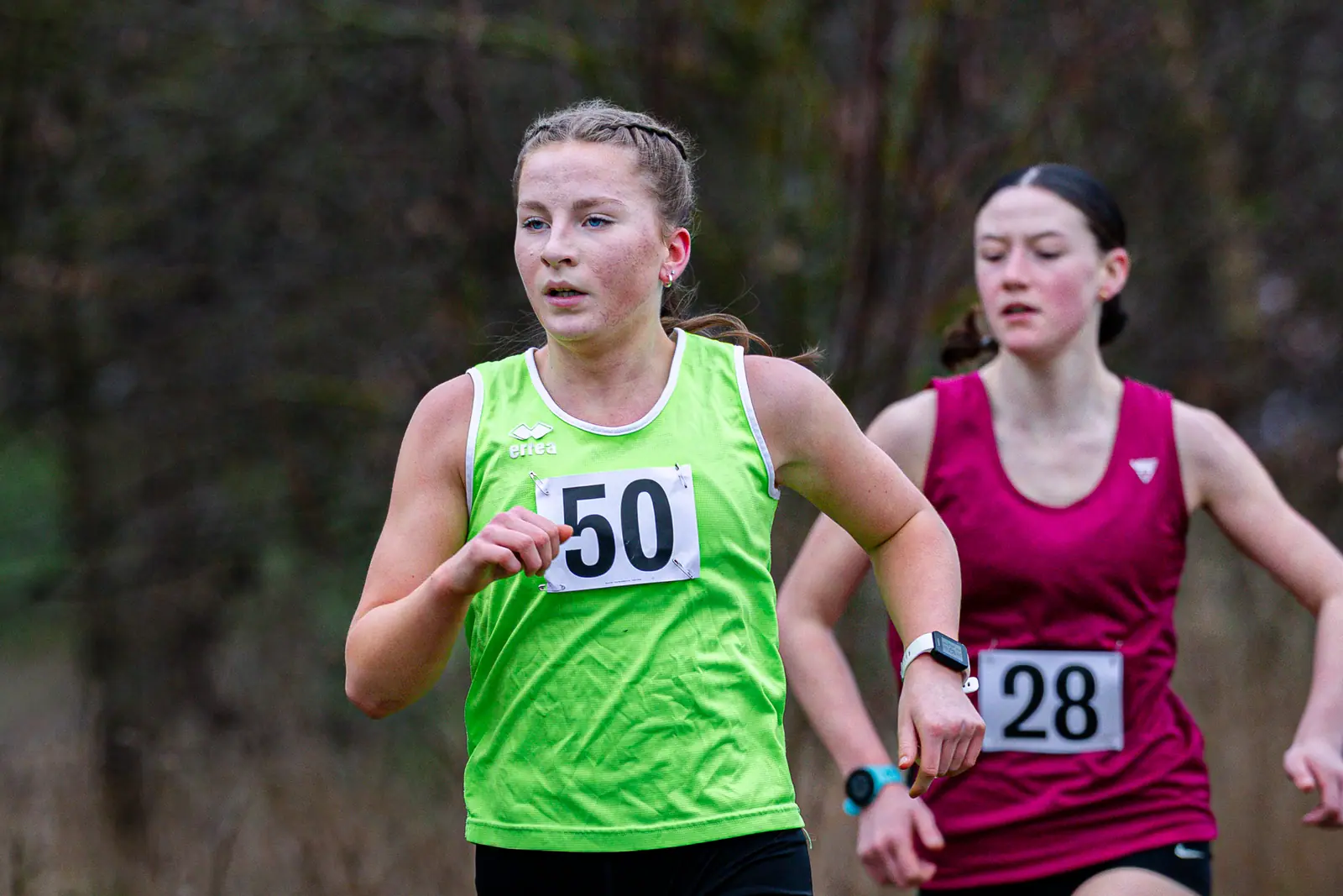 Brentwood Beagles athletes at the Essex Schools Cross Country Championships, Writtle, 17 January 2026