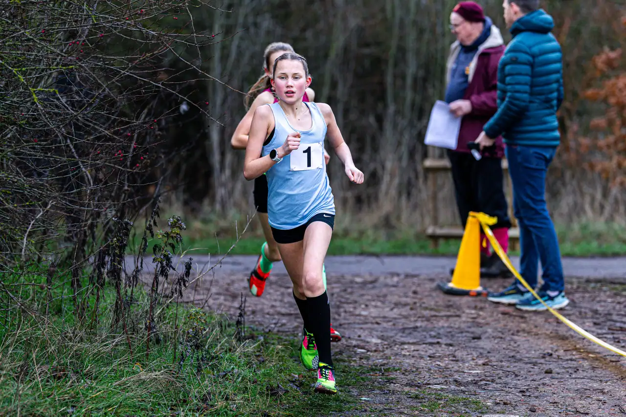 Brentwood Beagles athletes at the Essex Schools Cross Country Championships, Writtle, 17 January 2026