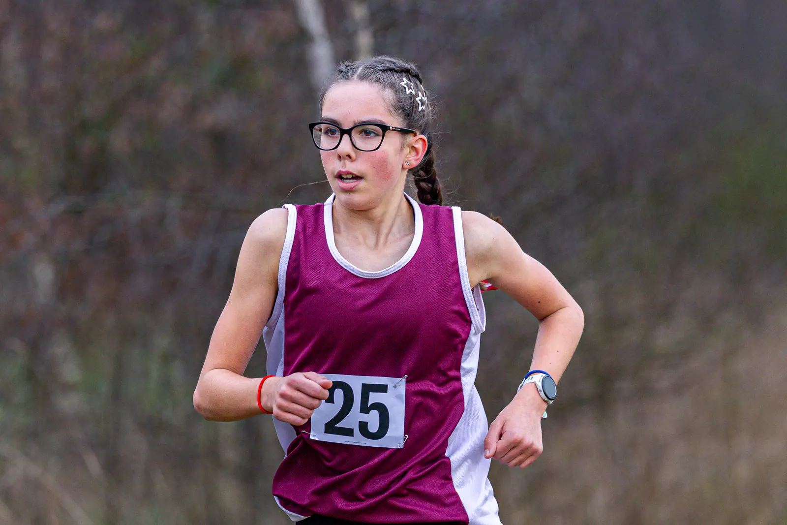 Brentwood Beagles athletes at the Essex Schools Cross Country Championships, Writtle, 17 January 2026
