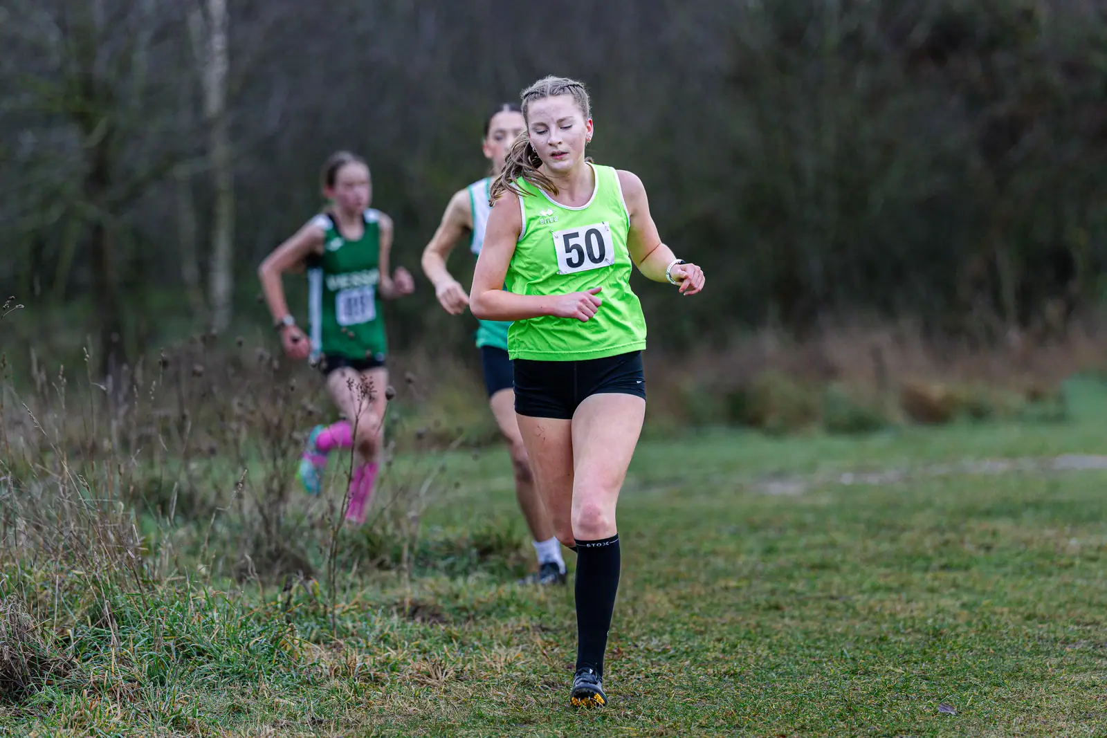 Brentwood Beagles athletes at the Essex Schools Cross Country Championships, Writtle, 17 January 2026