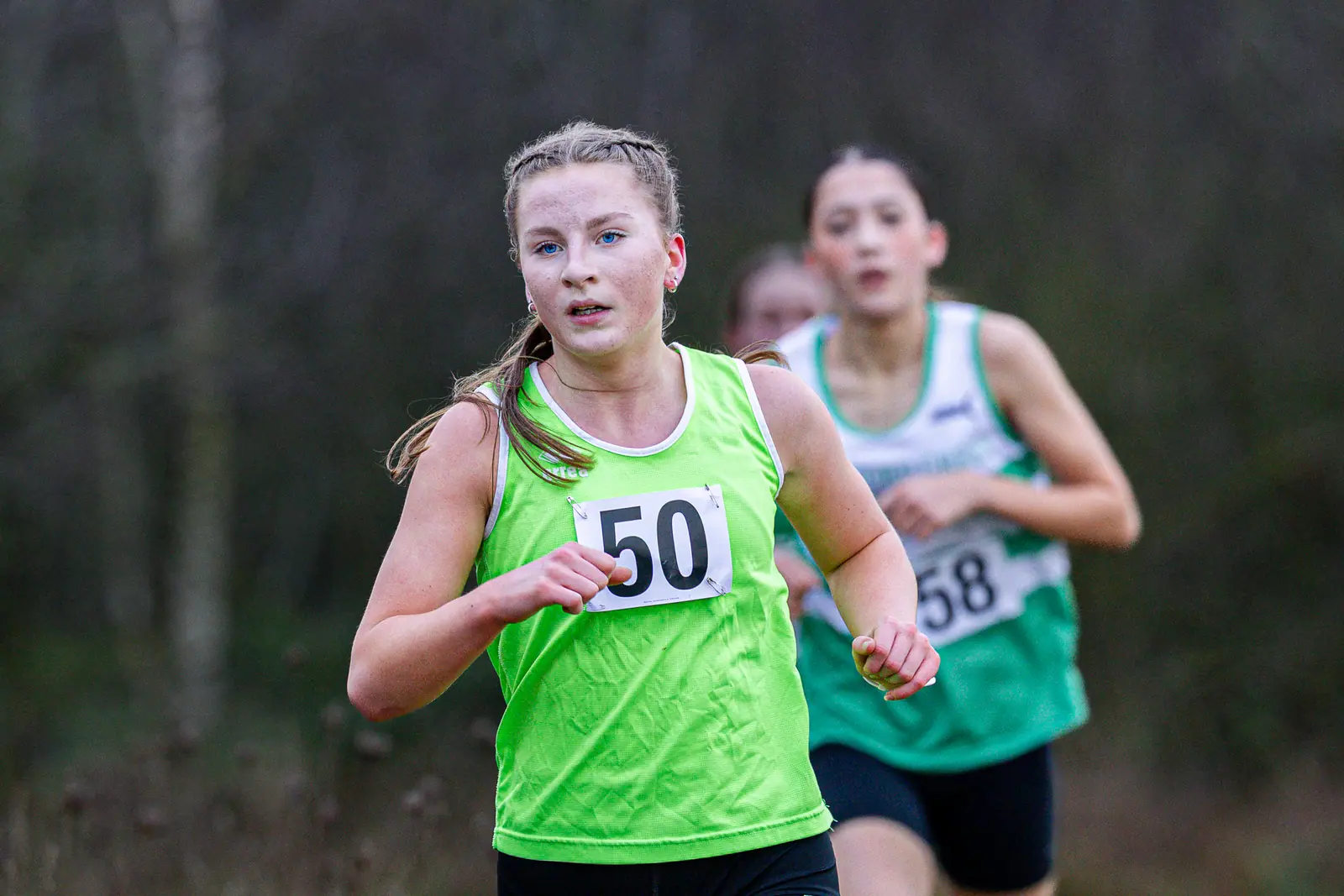 Brentwood Beagles athletes at the Essex Schools Cross Country Championships, Writtle, 17 January 2026