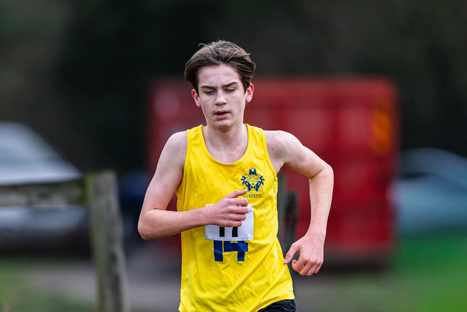 Brentwood Beagles athletes at the Essex Schools Cross Country Championships, Writtle, 17 January 2026