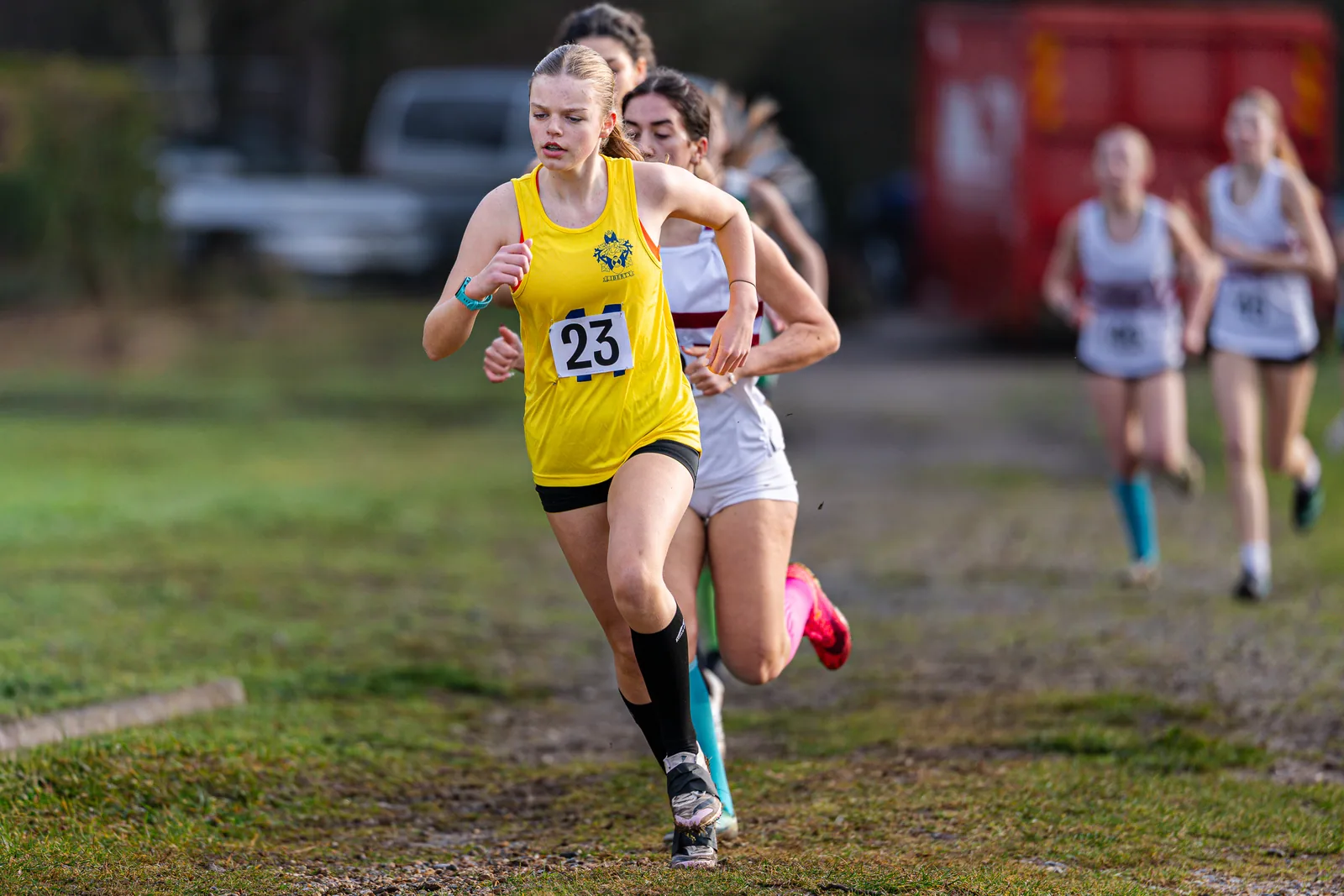 Brentwood Beagles athletes at the Essex Schools Cross Country Championships, Writtle, 17 January 2026