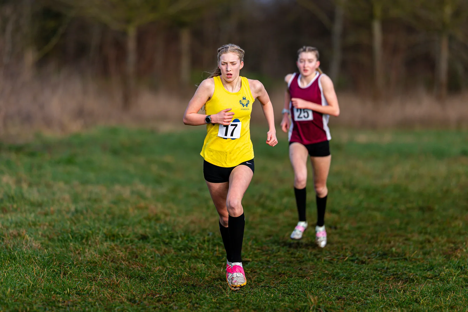 Brentwood Beagles athletes at the Essex Schools Cross Country Championships, Writtle, 17 January 2026
