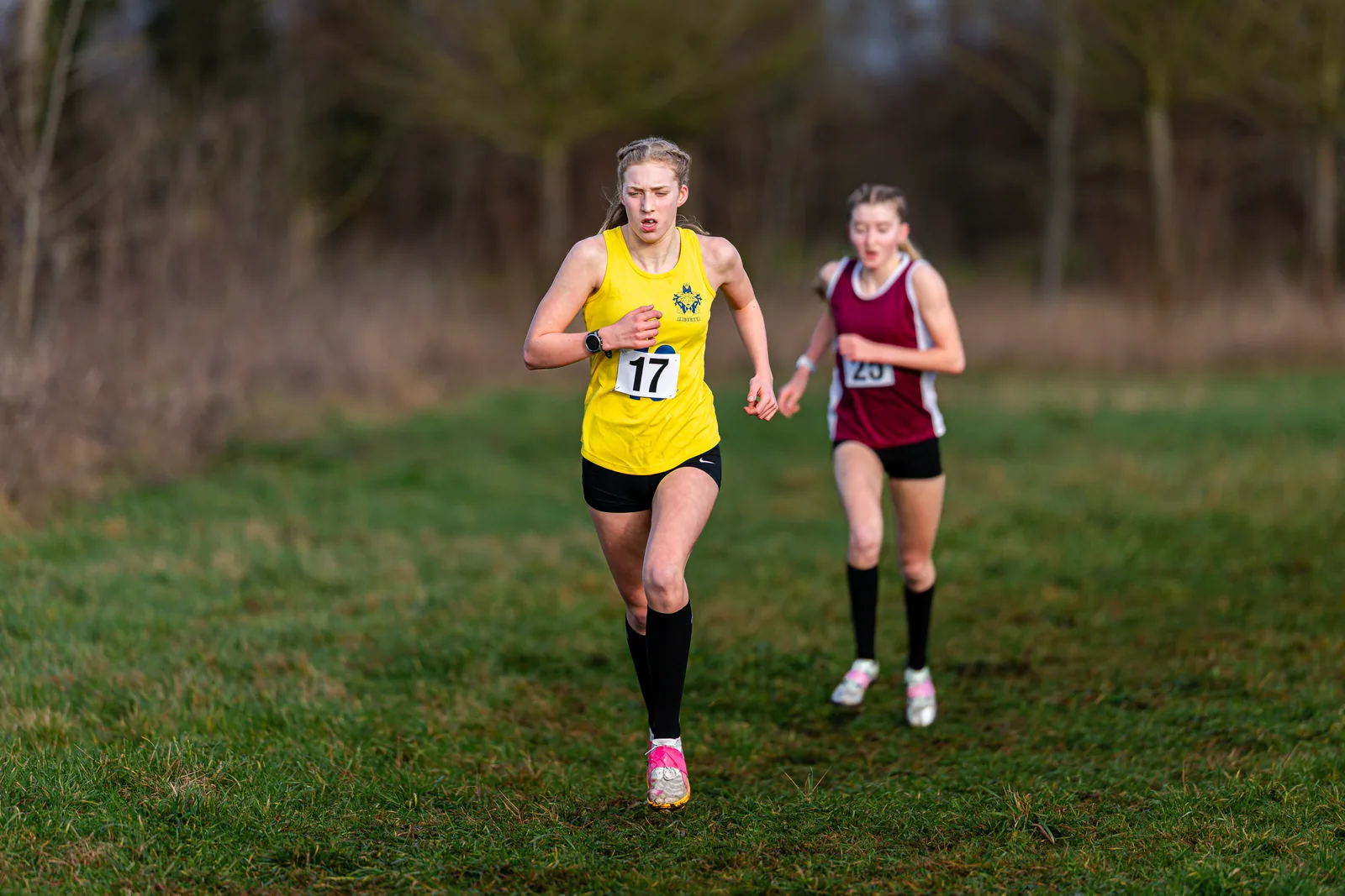Brentwood Beagles athletes at the Essex Schools Cross Country Championships, Writtle, 17 January 2026