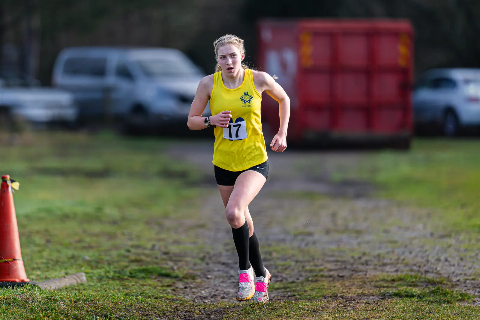 Brentwood Beagles athletes at the Essex Schools Cross Country Championships, Writtle, 17 January 2026