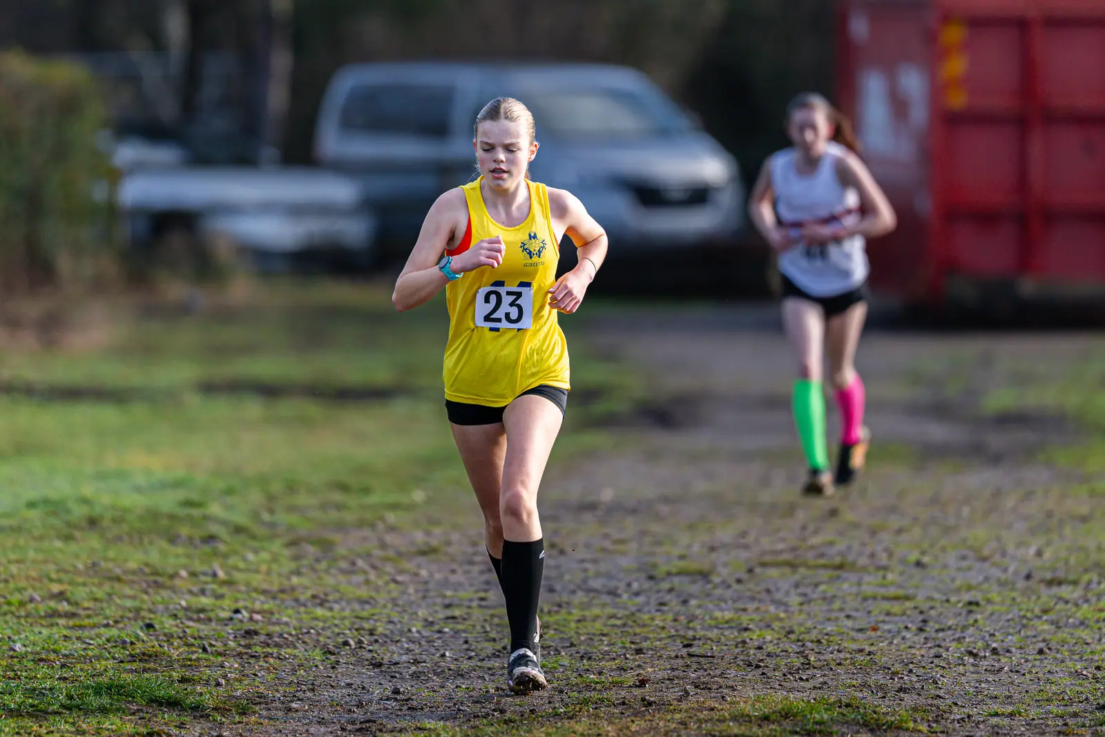 Brentwood Beagles athletes at the Essex Schools Cross Country Championships, Writtle, 17 January 2026
