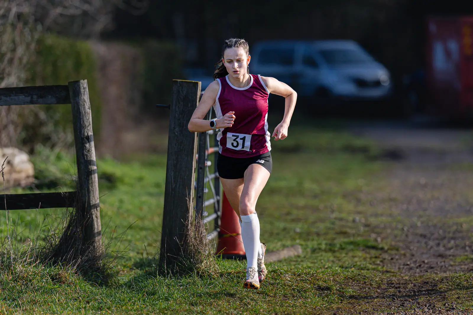 Brentwood Beagles athletes at the Essex Schools Cross Country Championships, Writtle, 17 January 2026