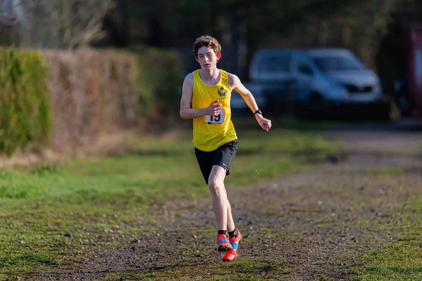 Brentwood Beagles athletes at the Essex Schools Cross Country Championships, Writtle, 17 January 2026