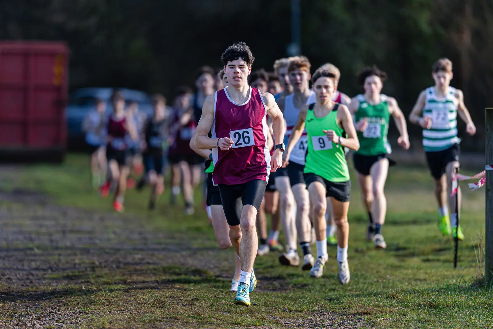 Brentwood Beagles athletes at the Essex Schools Cross Country Championships, Writtle, 17 January 2026