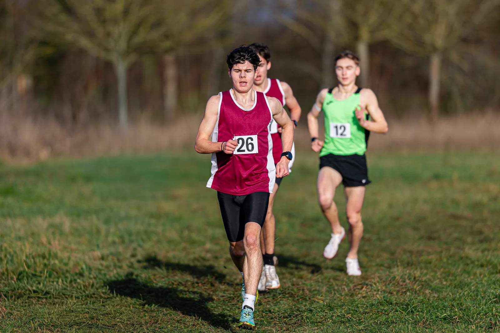Brentwood Beagles athletes at the Essex Schools Cross Country Championships, Writtle, 17 January 2026