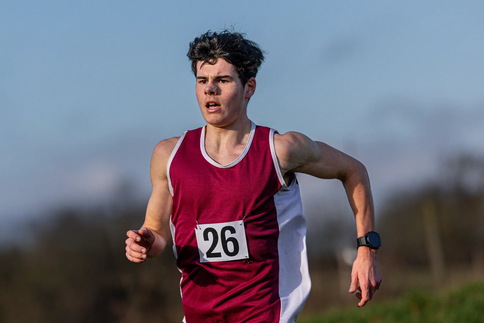 Brentwood Beagles athletes at the Essex Schools Cross Country Championships, Writtle, 17 January 2026