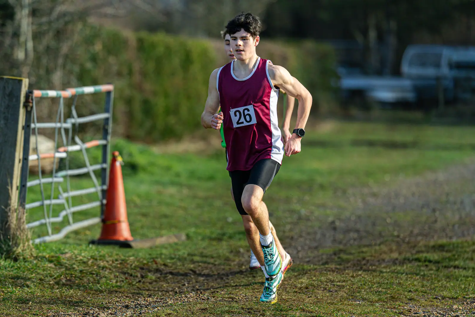 Brentwood Beagles athletes at the Essex Schools Cross Country Championships, Writtle, 17 January 2026