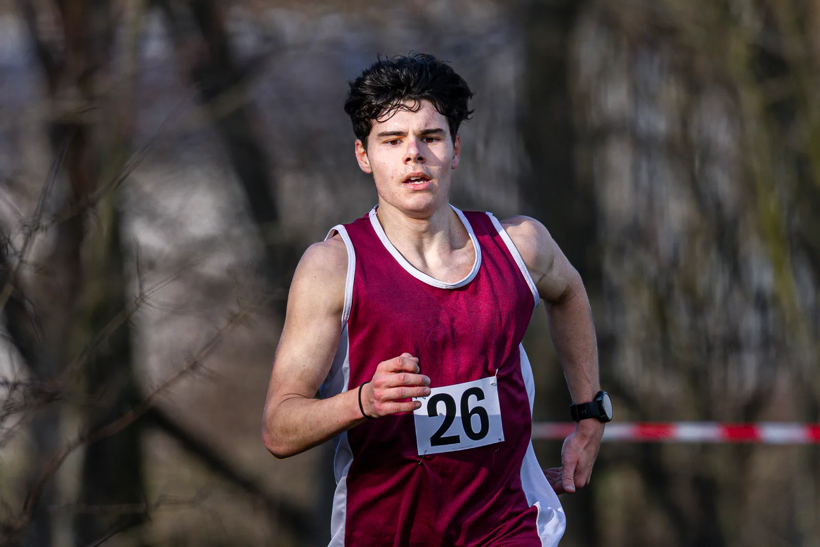Brentwood Beagles athletes at the Essex Schools Cross Country Championships, Writtle, 17 January 2026