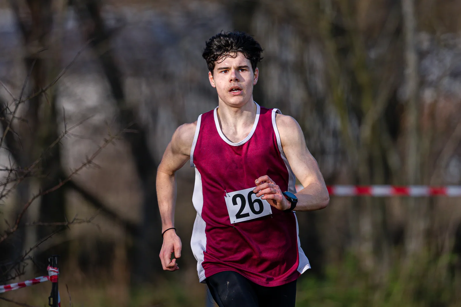 Brentwood Beagles athletes at the Essex Schools Cross Country Championships, Writtle, 17 January 2026