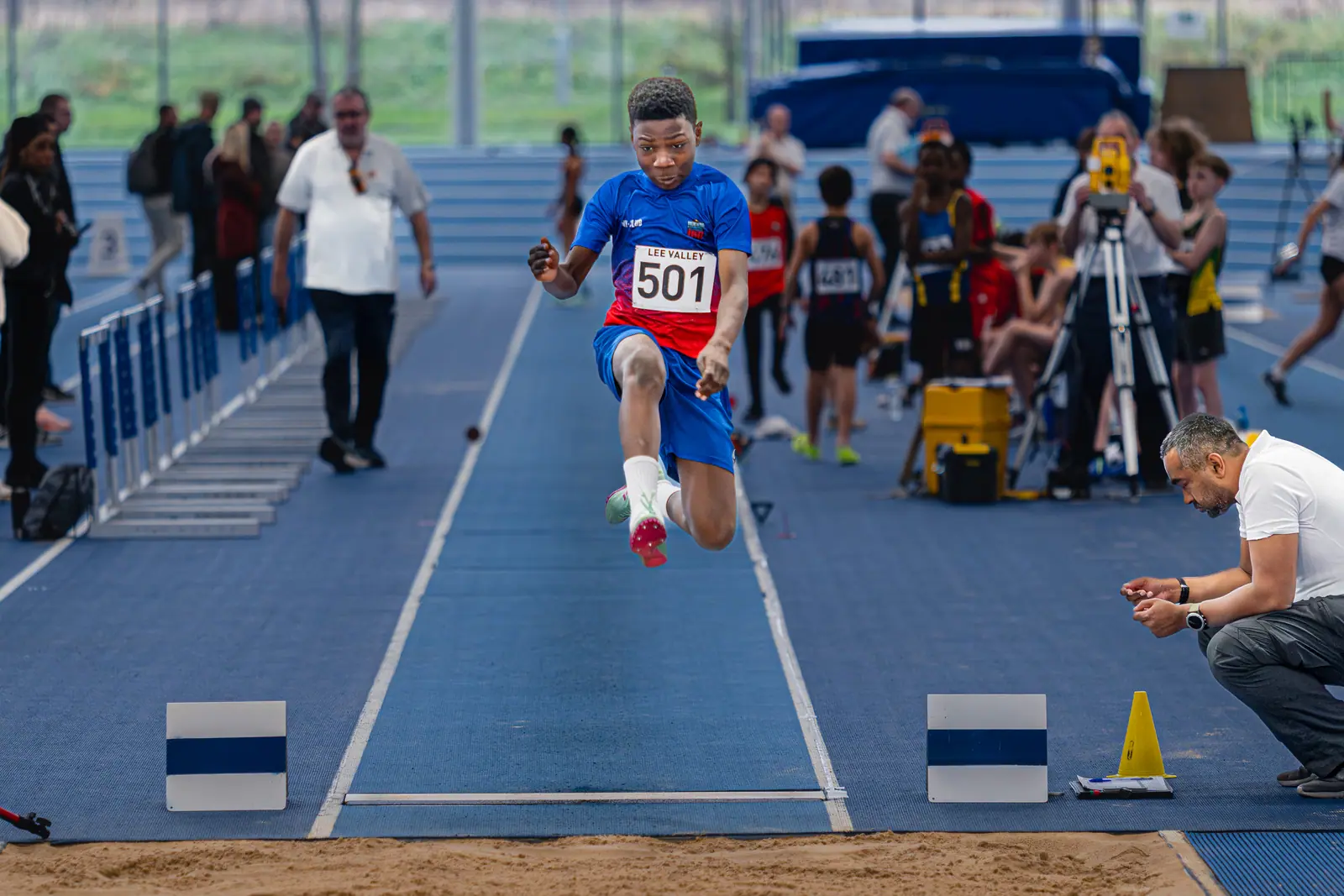 Brentwood Beagles athletes at the London Indoor Games, London, 24 January 2026