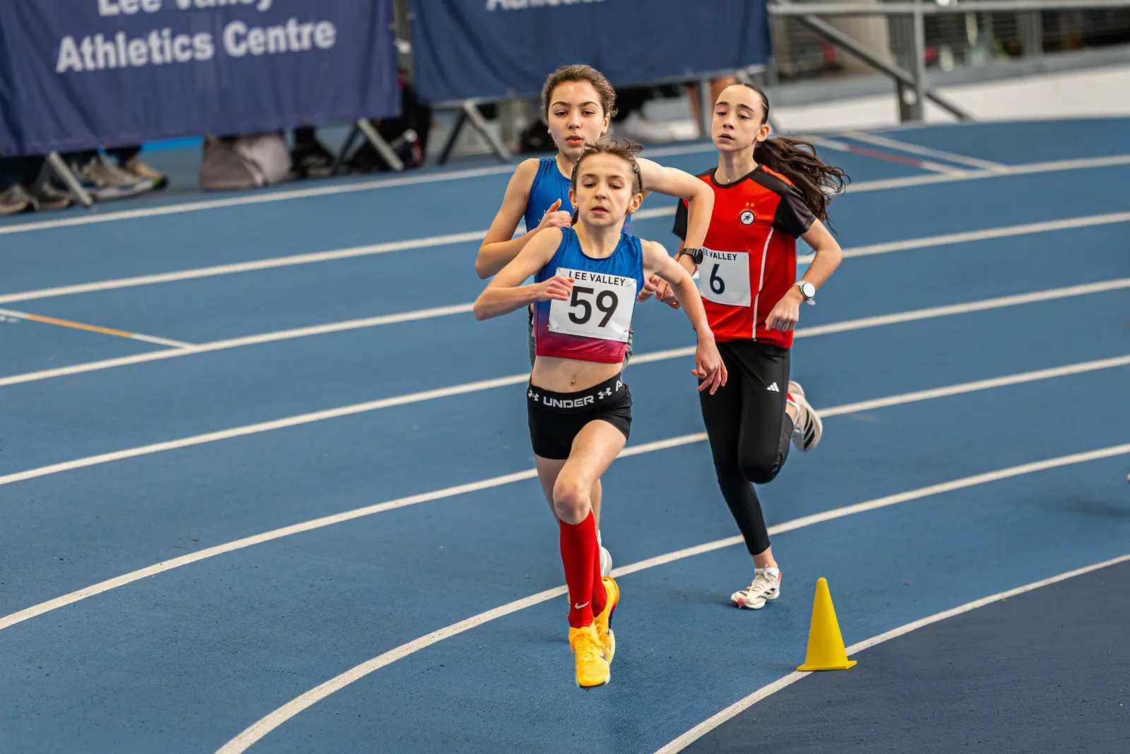 Brentwood Beagles athletes at the London Indoor Games, London, 24 January 2026
