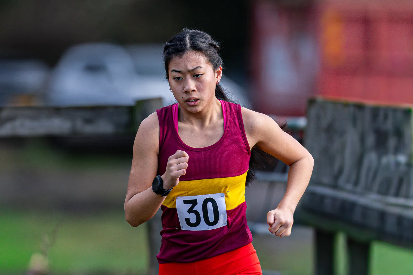 Brentwood Beagles athletes at the South East Schools Inter-counties Cross Country, Writtle, 31 January 2026