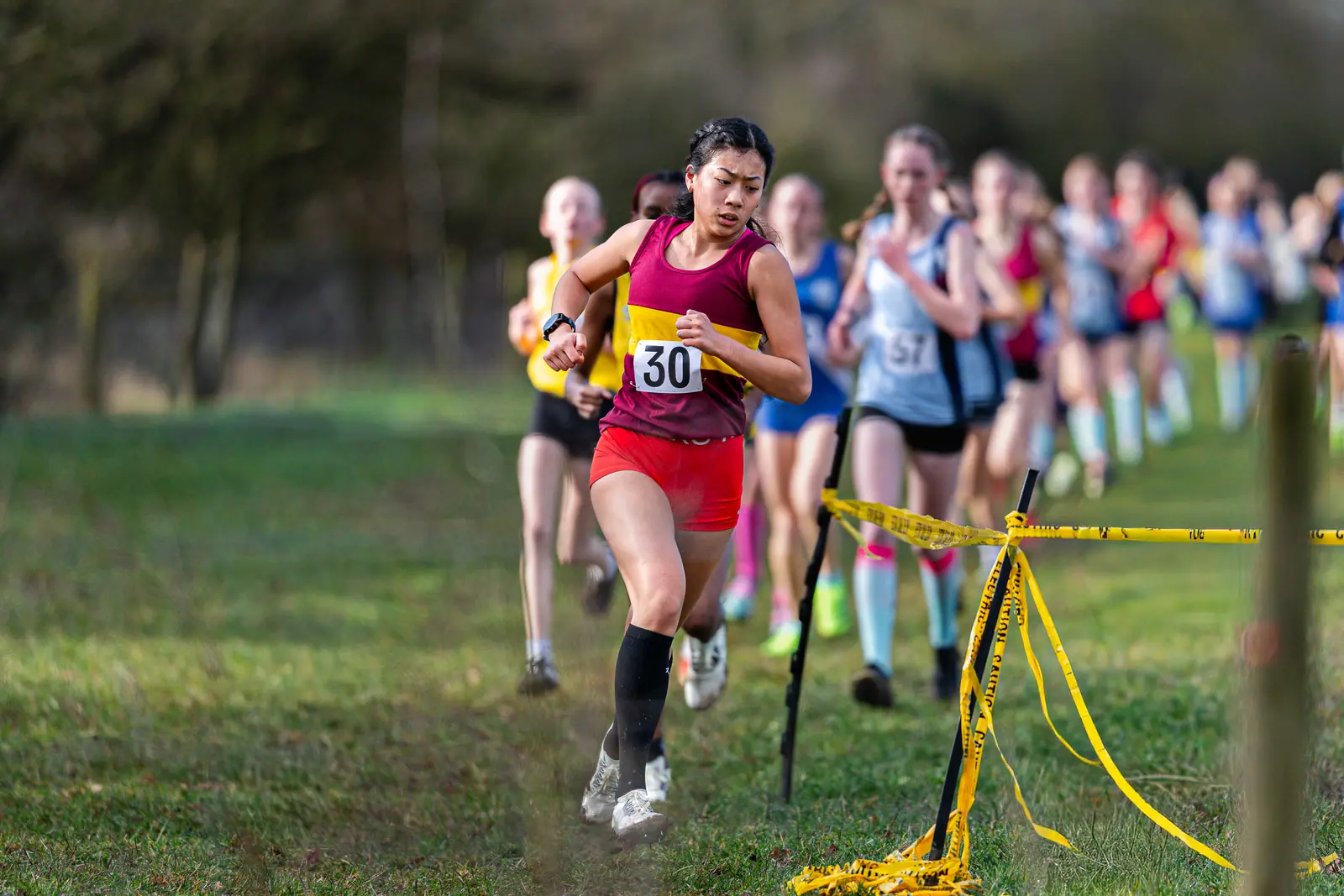 Brentwood Beagles athletes at the South East Schools Inter-counties Cross Country, Writtle, 31 January 2026