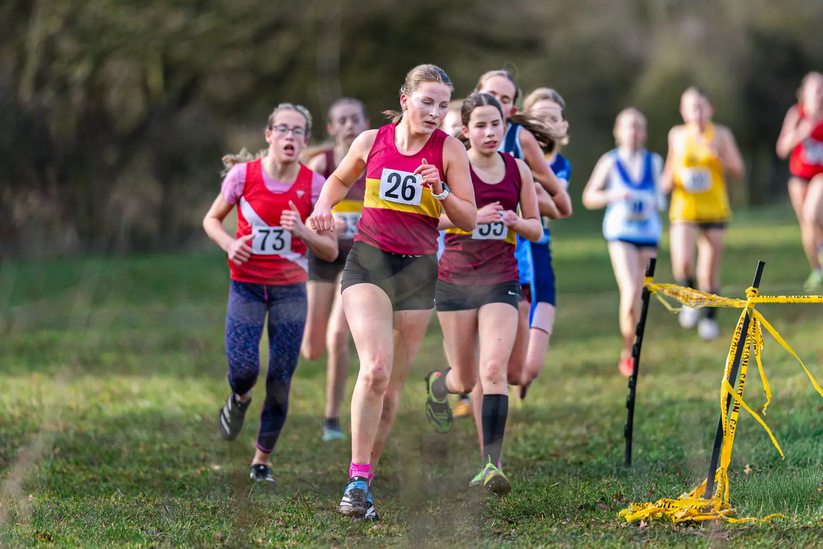 Brentwood Beagles athletes at the South East Schools Inter-counties Cross Country, Writtle, 31 January 2026