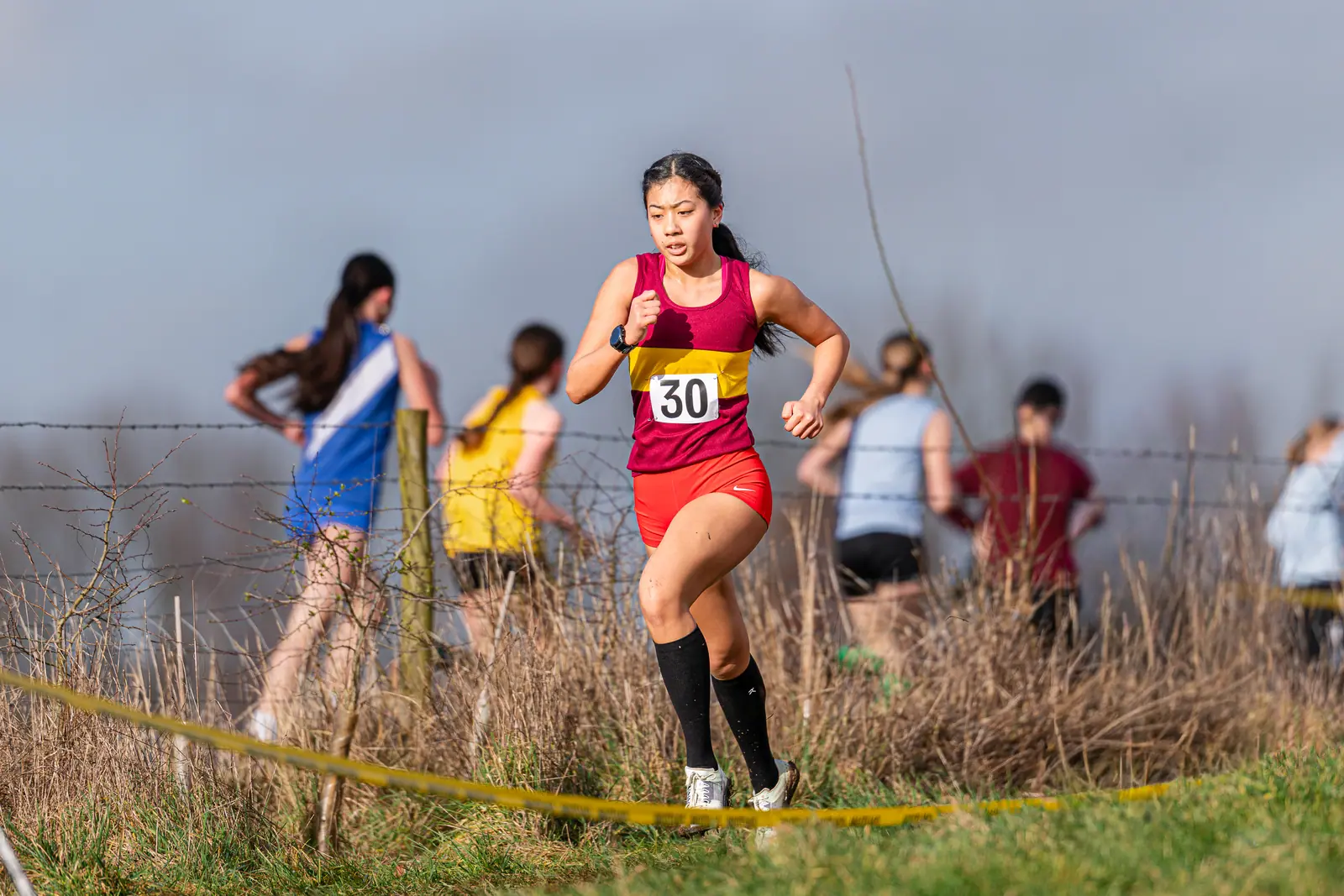 Brentwood Beagles athletes at the South East Schools Inter-counties Cross Country, Writtle, 31 January 2026