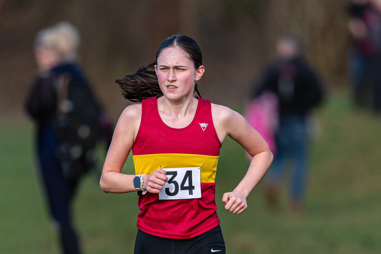 Brentwood Beagles athletes at the South East Schools Inter-counties Cross Country, Writtle, 31 January 2026