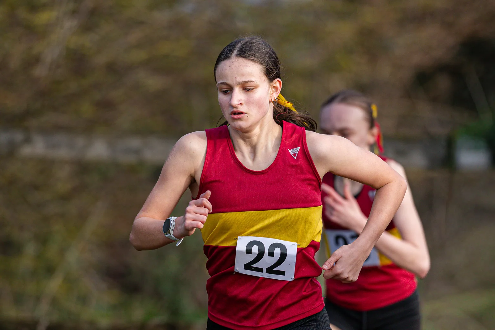 Brentwood Beagles athletes at the South East Schools Inter-counties Cross Country, Writtle, 31 January 2026