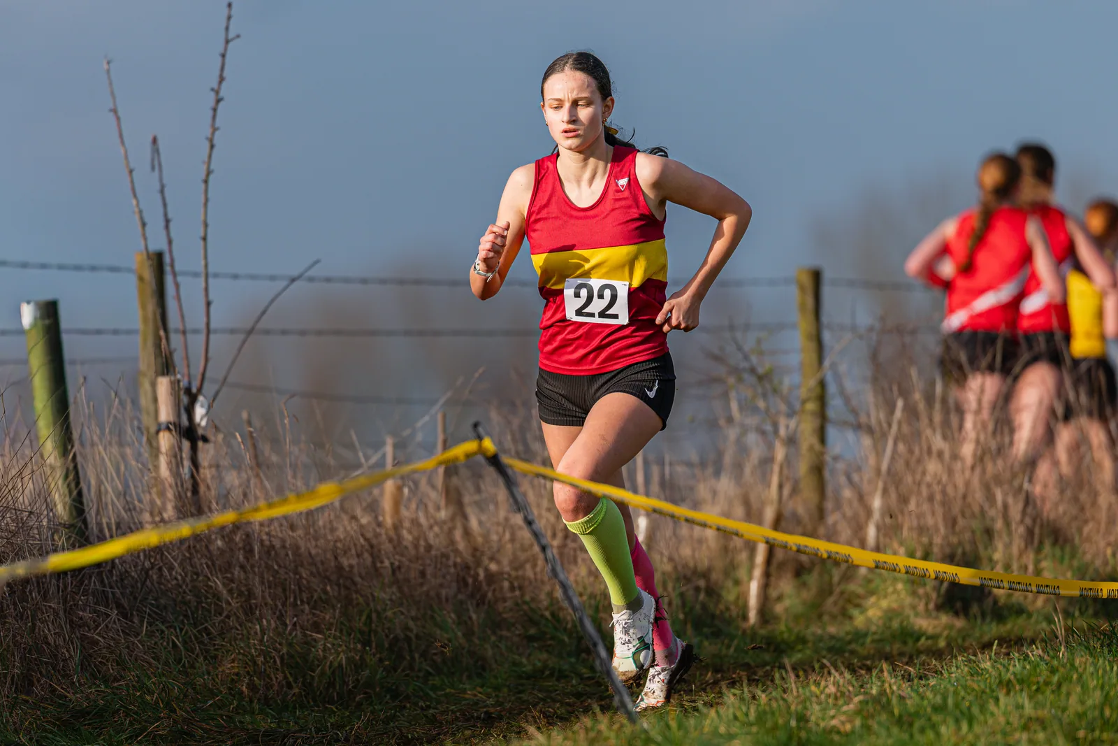 Brentwood Beagles athletes at the South East Schools Inter-counties Cross Country, Writtle, 31 January 2026
