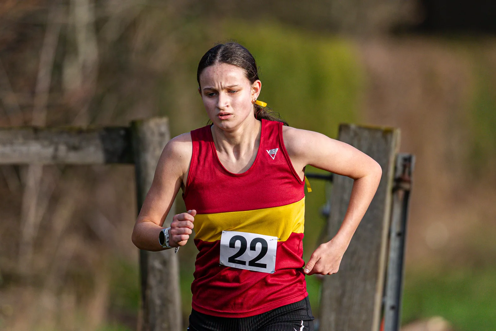 Brentwood Beagles athletes at the South East Schools Inter-counties Cross Country, Writtle, 31 January 2026