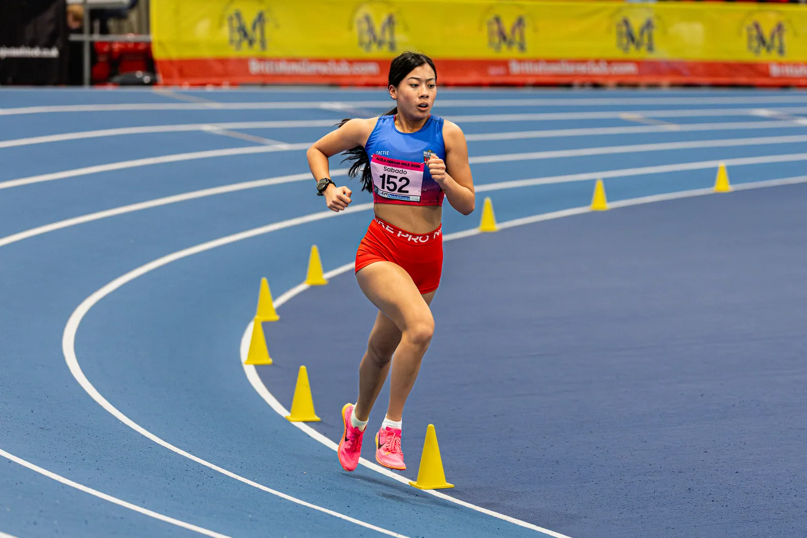 Brentwood Beagles athletes at the Ayo Falola Dream Mile, Lee Valley, 4 February 2026
