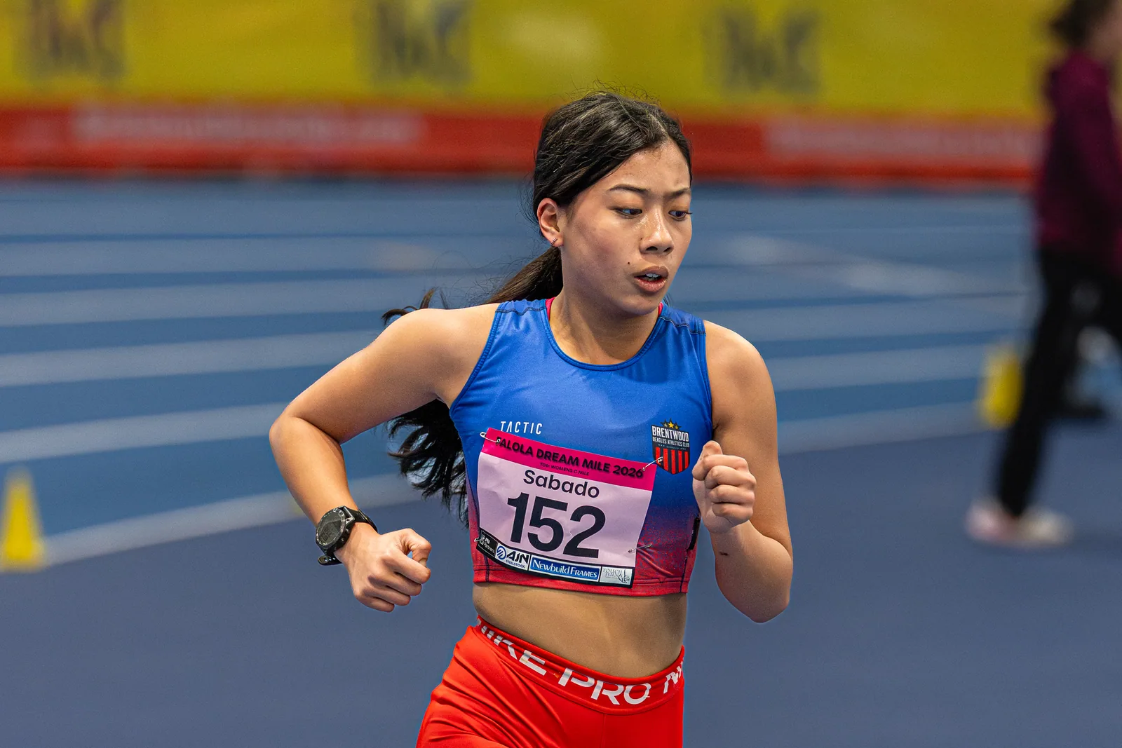 Brentwood Beagles athletes at the Ayo Falola Dream Mile, Lee Valley, 4 February 2026