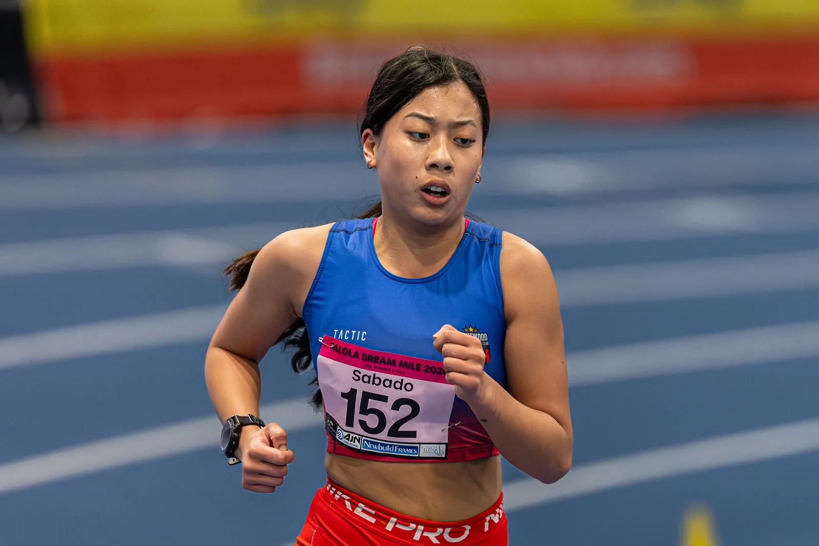 Brentwood Beagles athletes at the Ayo Falola Dream Mile, Lee Valley, 4 February 2026