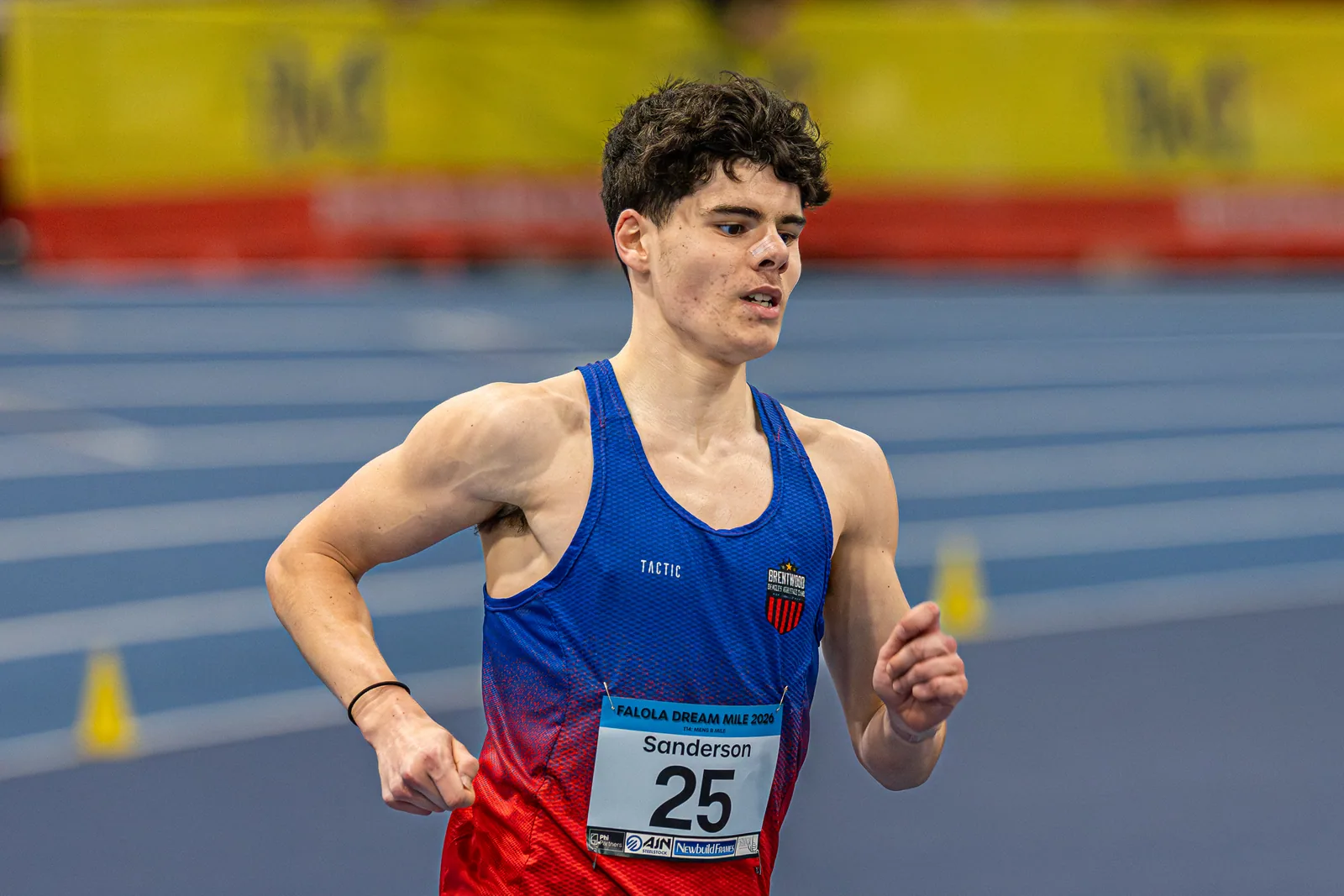 Brentwood Beagles athletes at the Ayo Falola Dream Mile, Lee Valley, 4 February 2026