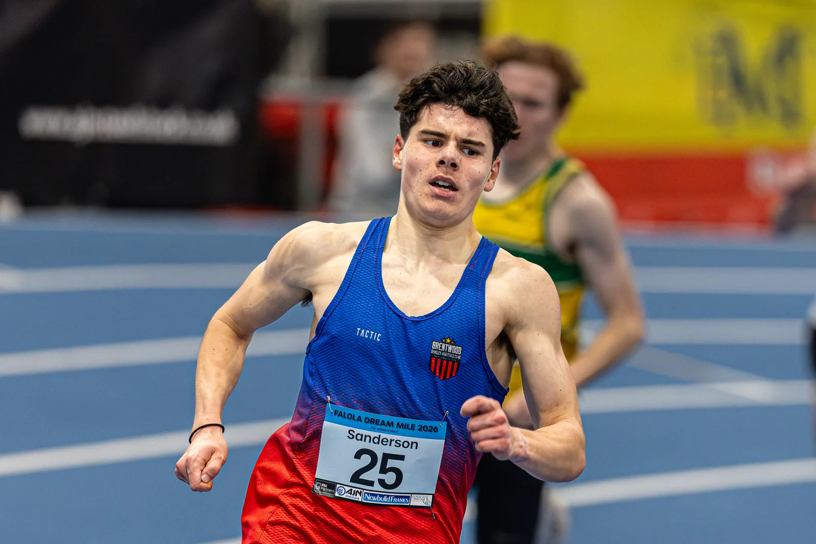 Brentwood Beagles athletes at the Ayo Falola Dream Mile, Lee Valley, 4 February 2026