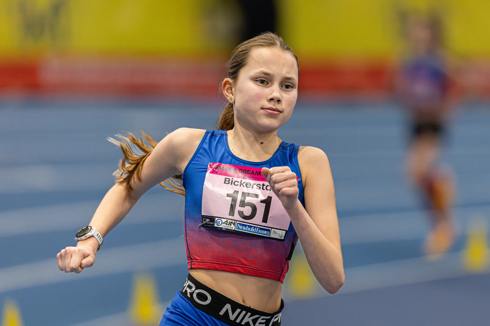 Brentwood Beagles athletes at the Ayo Falola Dream Mile, Lee Valley, 4 February 2026