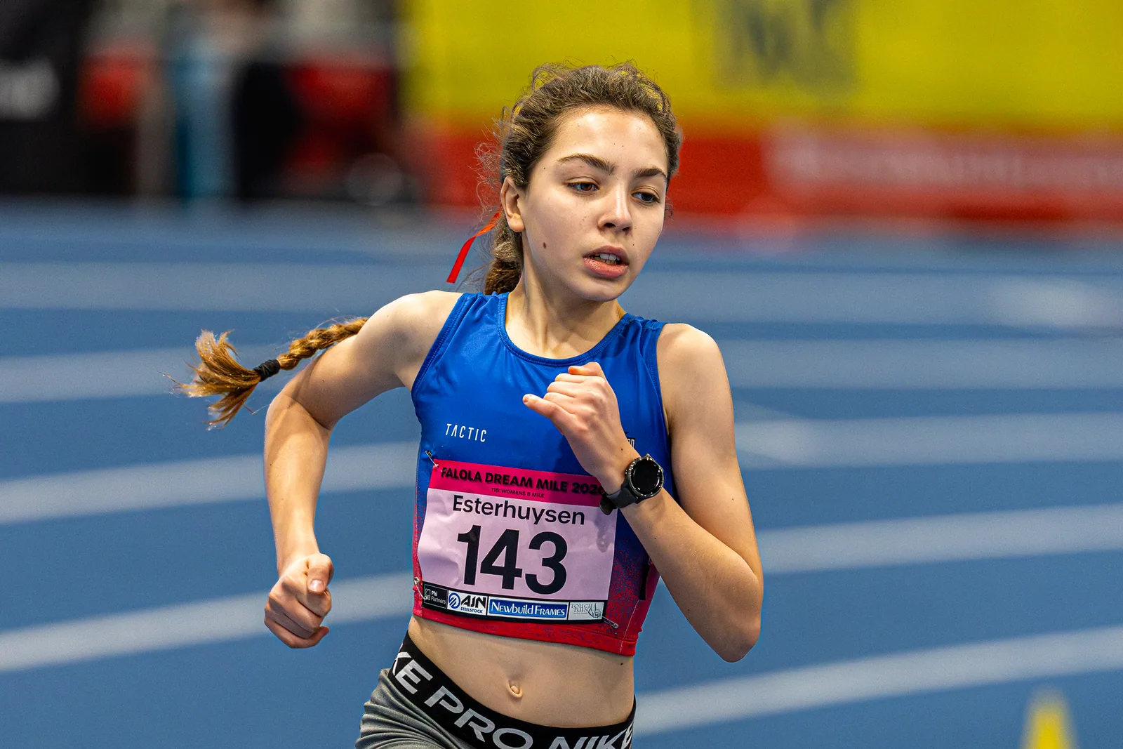 Brentwood Beagles athletes at the Ayo Falola Dream Mile, Lee Valley, 4 February 2026