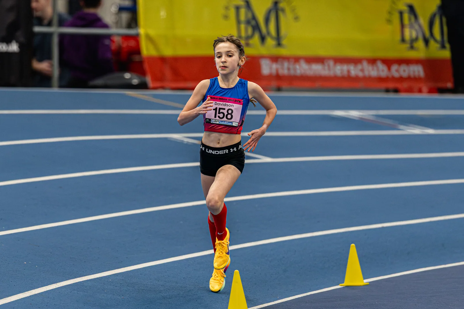 Brentwood Beagles athletes at the Ayo Falola Dream Mile, Lee Valley, 4 February 2026