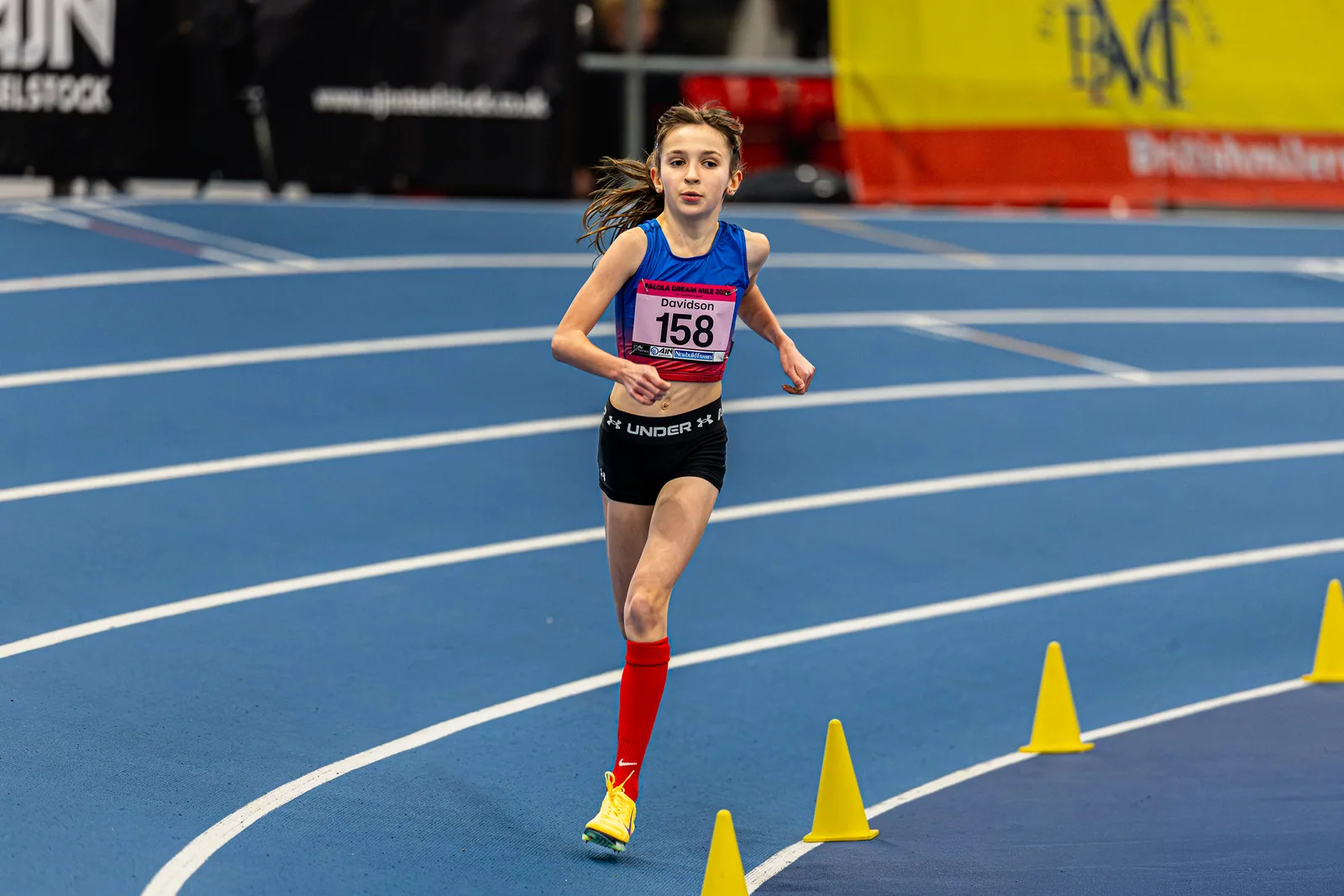 Brentwood Beagles athletes at the Ayo Falola Dream Mile, Lee Valley, 4 February 2026