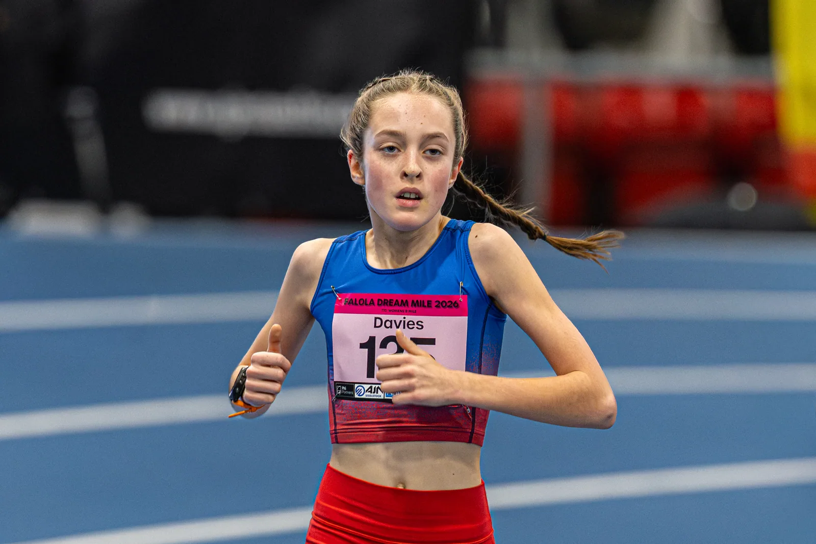 Brentwood Beagles athletes at the Ayo Falola Dream Mile, Lee Valley, 4 February 2026